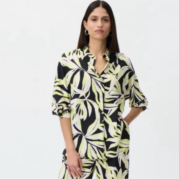 Joseph Ribkoff Floral Satin Blouse - Picture 10 of 10